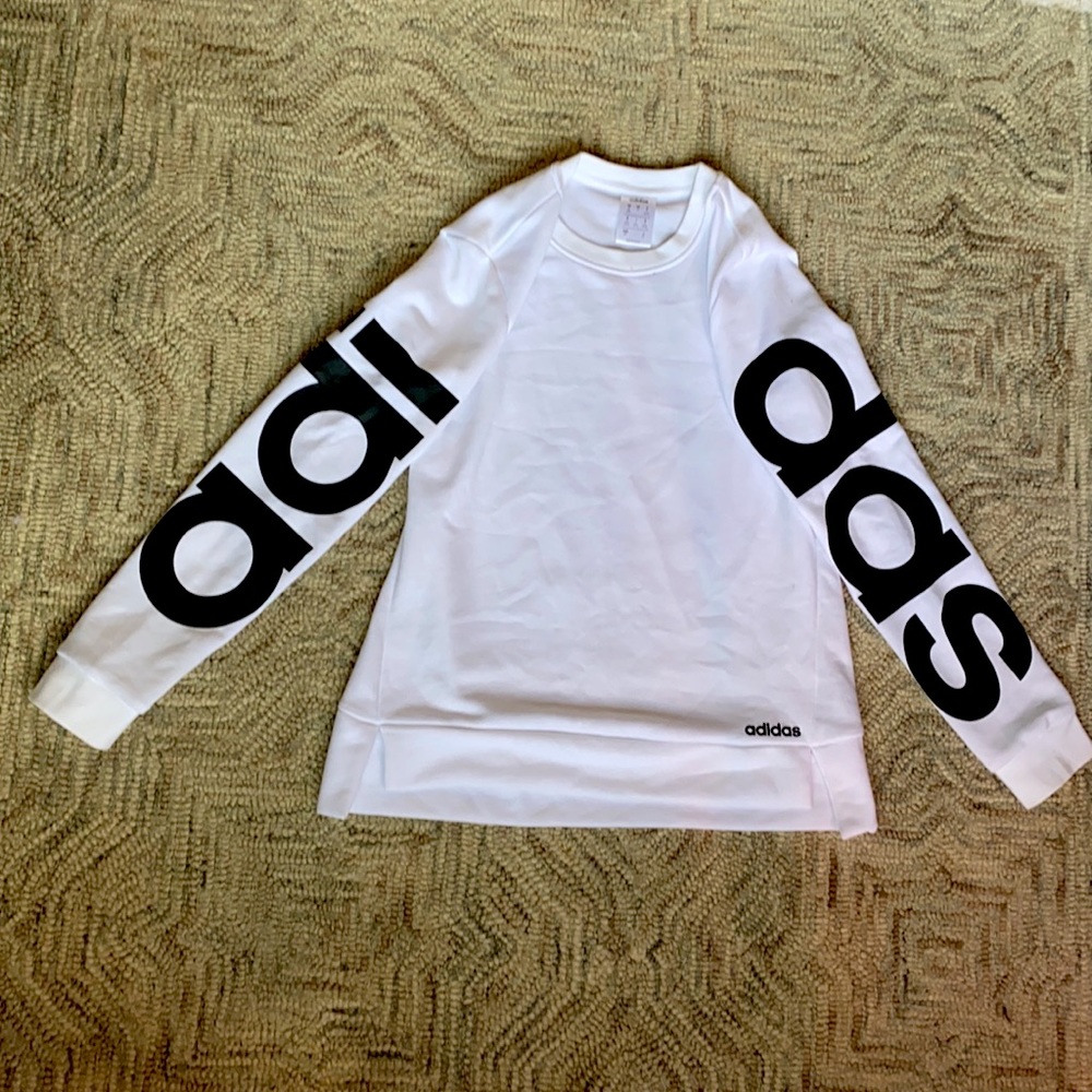 White adidas crew neck